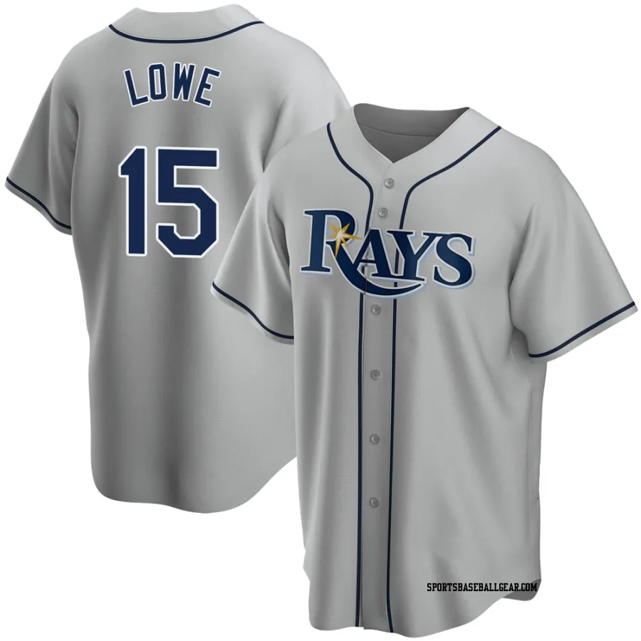 Josh Lowe Youth Tampa Bay Rays Gray Replica Road Jersey