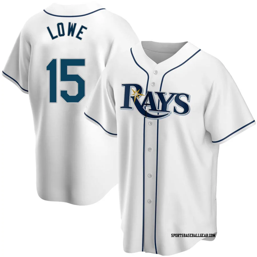 Josh Lowe Youth Tampa Bay Rays White Replica Home Jersey
