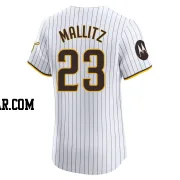 Josh Mallitz Men's San Diego Padres White Elite Home Patch Jersey