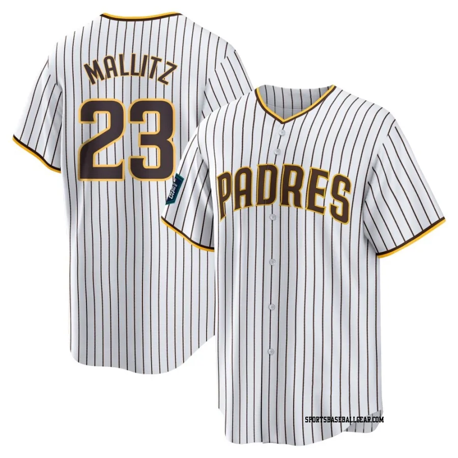 Josh Mallitz Men's San Diego Padres White Replica 2024 World Tour Seoul Series Home Jersey