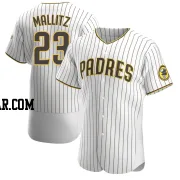 Josh Mallitz Men's San Diego Padres White/Brown Authentic Home Jersey