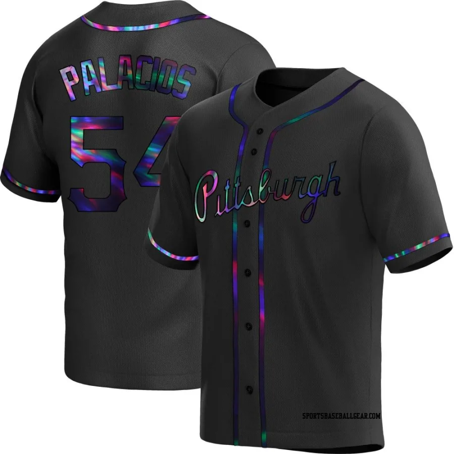 Josh Palacios Men's Pittsburgh Pirates Black Holographic Replica Alternate Jersey