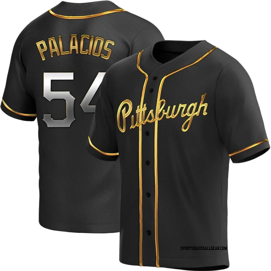Josh Palacios Youth Pittsburgh Pirates Black Golden Replica Alternate Jersey