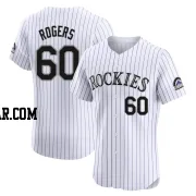 Josh Rogers Men's Colorado Rockies White Elite Home Jersey