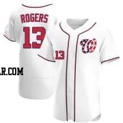 Josh Rogers Men's Washington Nationals White Authentic Alternate Jersey