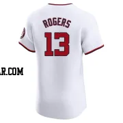 Josh Rogers Men's Washington Nationals White Elite Home Jersey