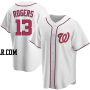 Josh Rogers Men's Washington Nationals White Replica Home Jersey
