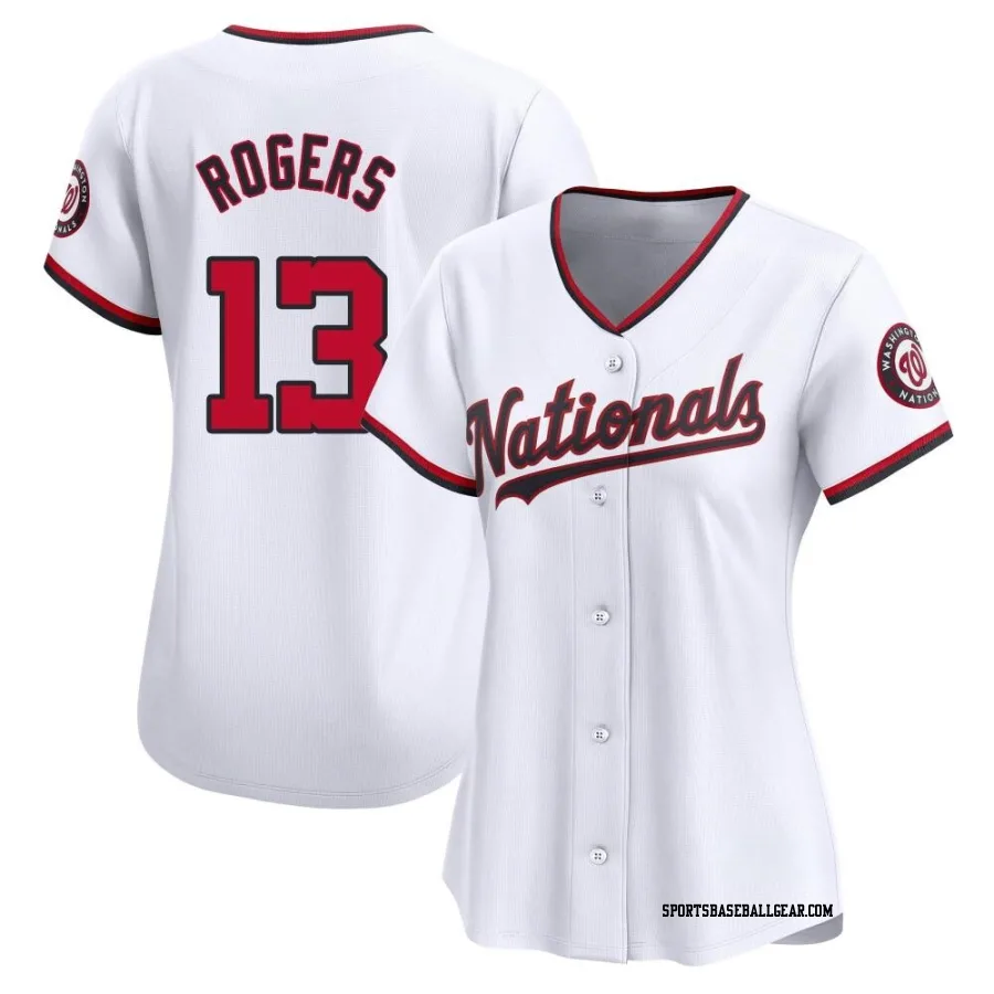 Josh Rogers Women's Washington Nationals White Limited Home Jersey