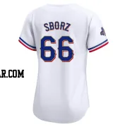 Josh Sborz Women's Texas Rangers Gold Limited White 2024 Collection Jersey