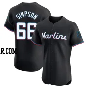 Josh Simpson Men's Miami Marlins Black Elite Alternate Vapor Premier Jersey