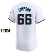 Josh Simpson Men's Miami Marlins White Elite Home Jersey