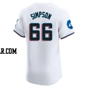 Josh Simpson Men's Miami Marlins White Elite Home Patch Jersey