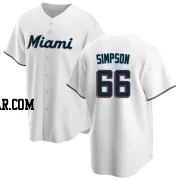 Josh Simpson Men's Miami Marlins White Replica Home Jersey