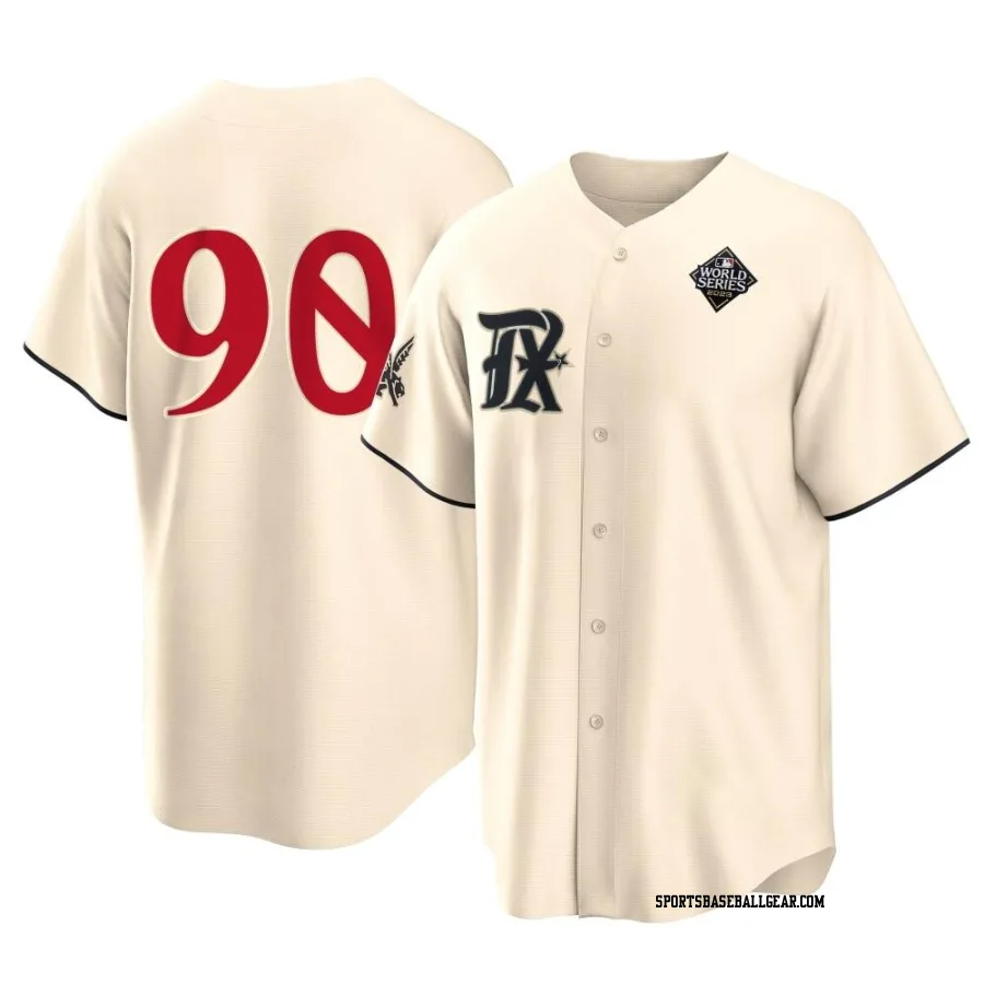 Josh Smith Men's Texas Rangers Cream Replica 2023 City Connect 2023 World Series Jersey