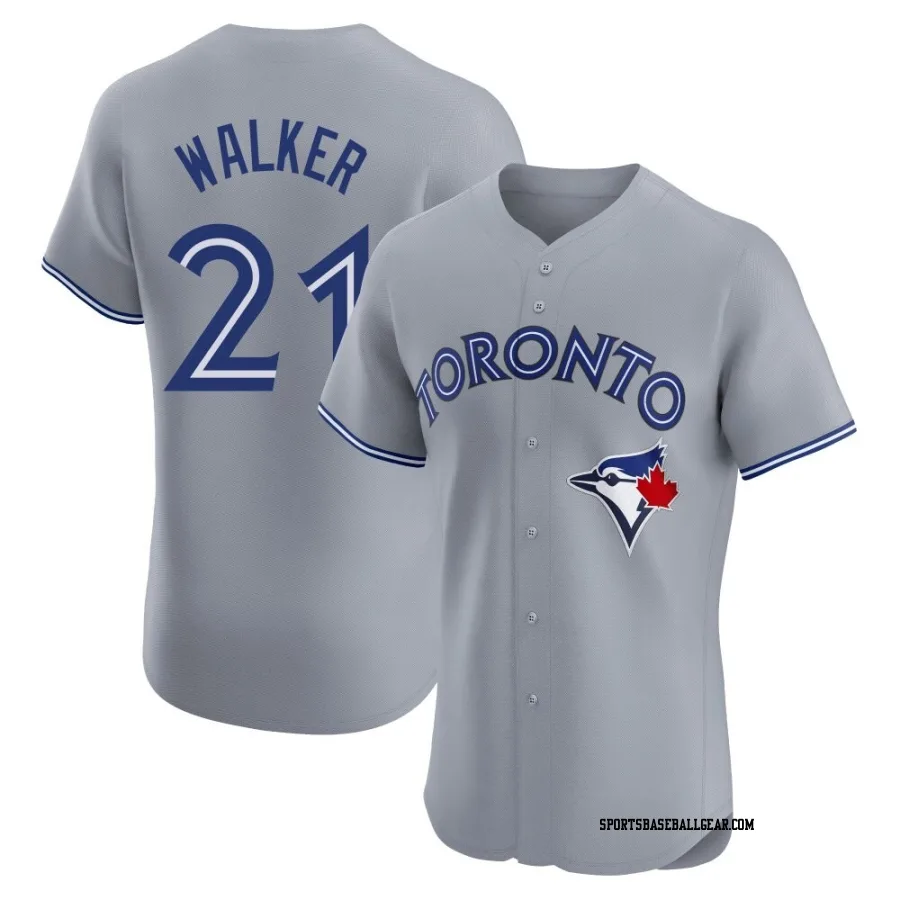Josh Walker Men's Toronto Blue Jays Gray Elite Road Jersey
