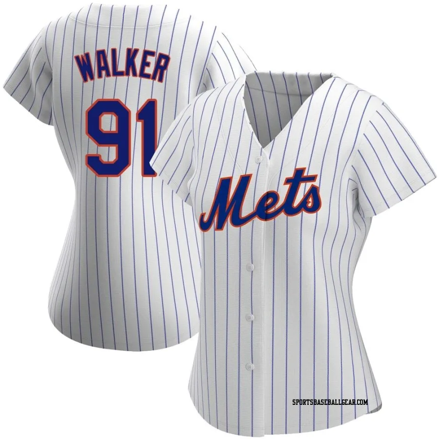 Josh Walker Women's New York Mets White Authentic Home Jersey