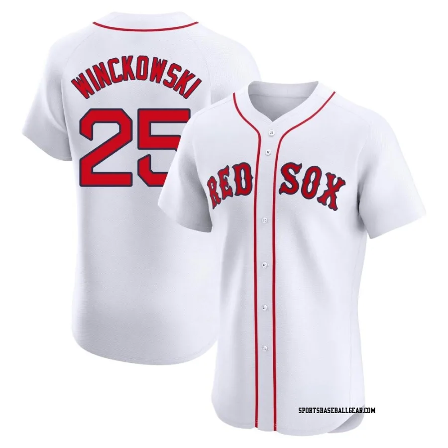 Josh Winckowski Men's Boston Red Sox White Elite Home Jersey