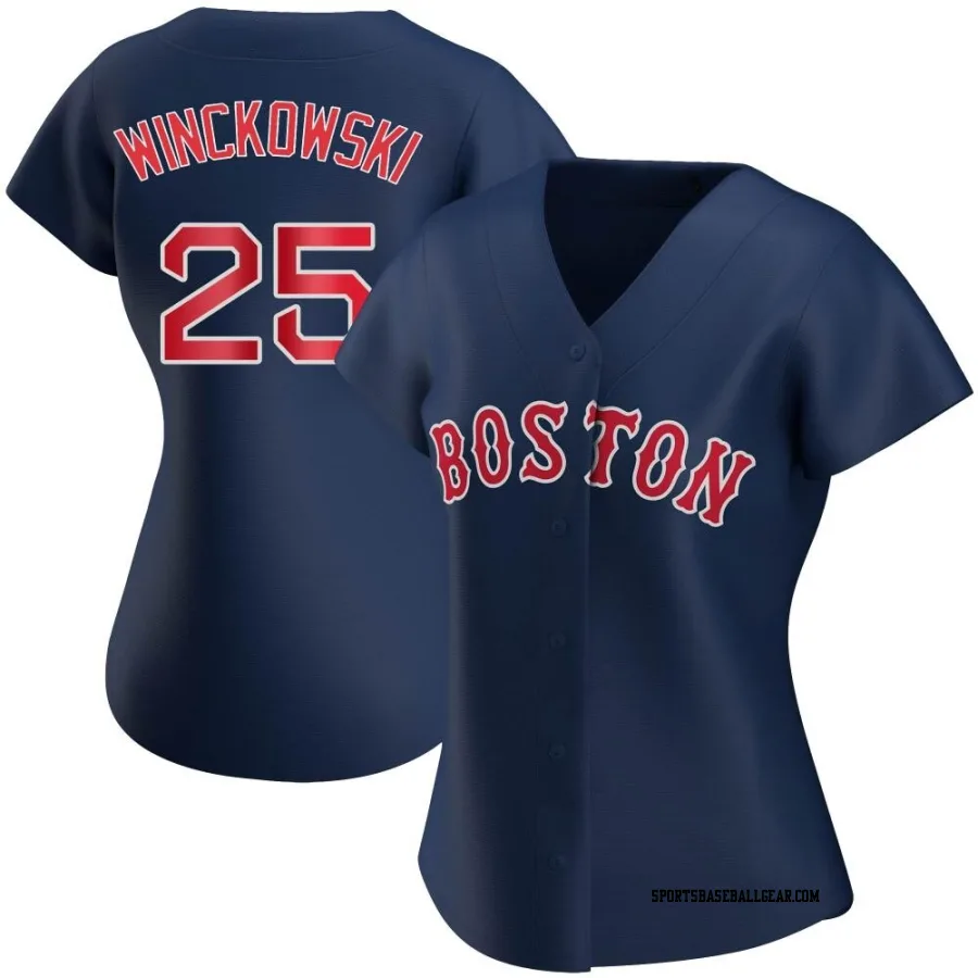 Josh Winckowski Women's Boston Red Sox Navy Authentic Alternate Jersey