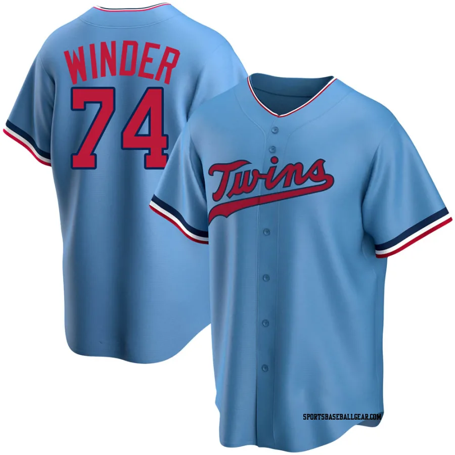 Josh Winder Youth Minnesota Twins Light Blue Replica Alternate Jersey