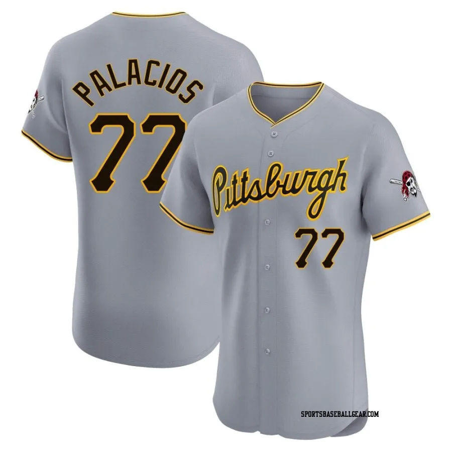 Joshua Palacios Men's Pittsburgh Pirates Gray Elite Road Jersey