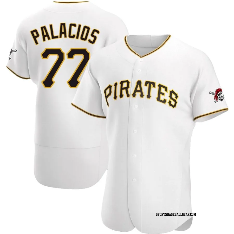 Joshua Palacios Men's Pittsburgh Pirates White Authentic Home Jersey