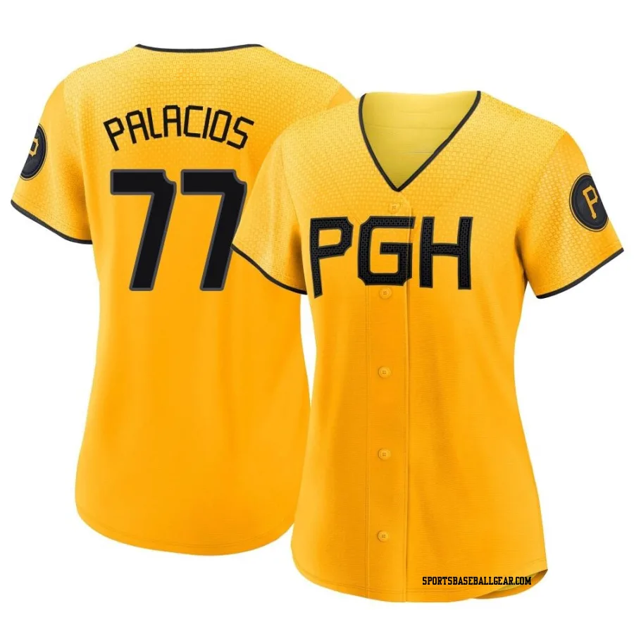 Joshua Palacios Women's Pittsburgh Pirates Gold Authentic 2023 City Connect Jersey