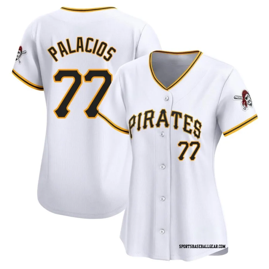 Joshua Palacios Women's Pittsburgh Pirates White Limited Home Jersey