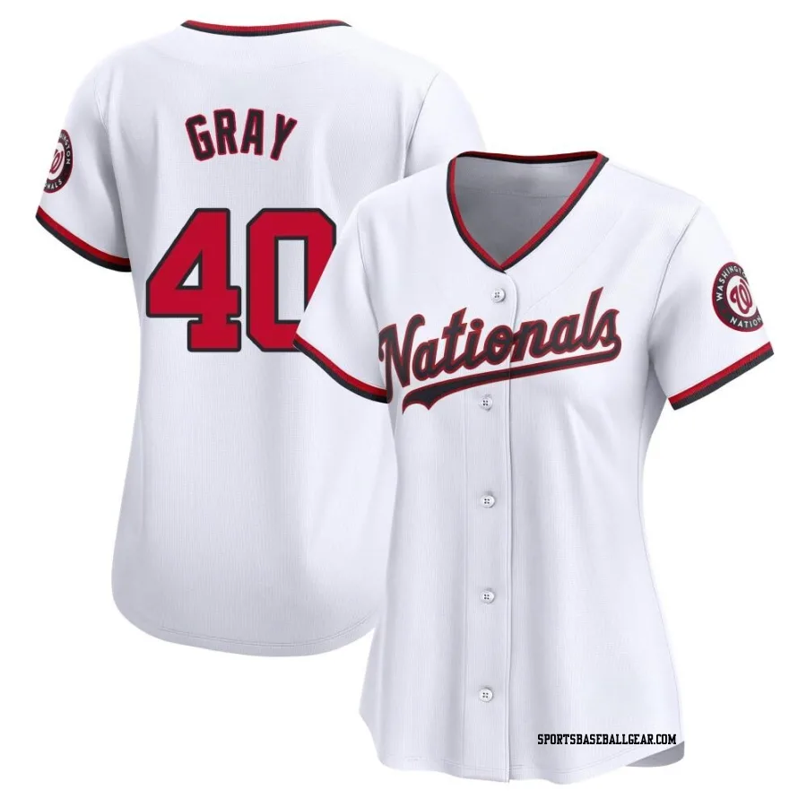 Josiah Gray Women's Washington Nationals White Limited Home Jersey