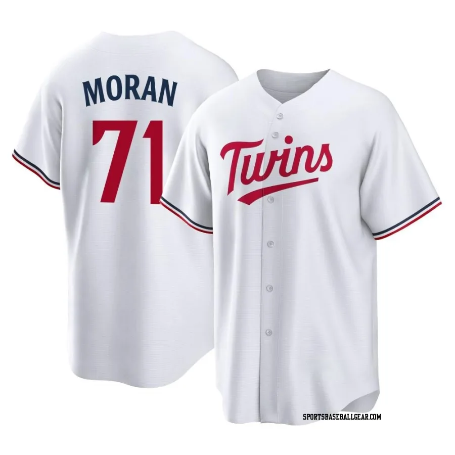 Jovani Moran Men's Minnesota Twins White Replica Home Jersey