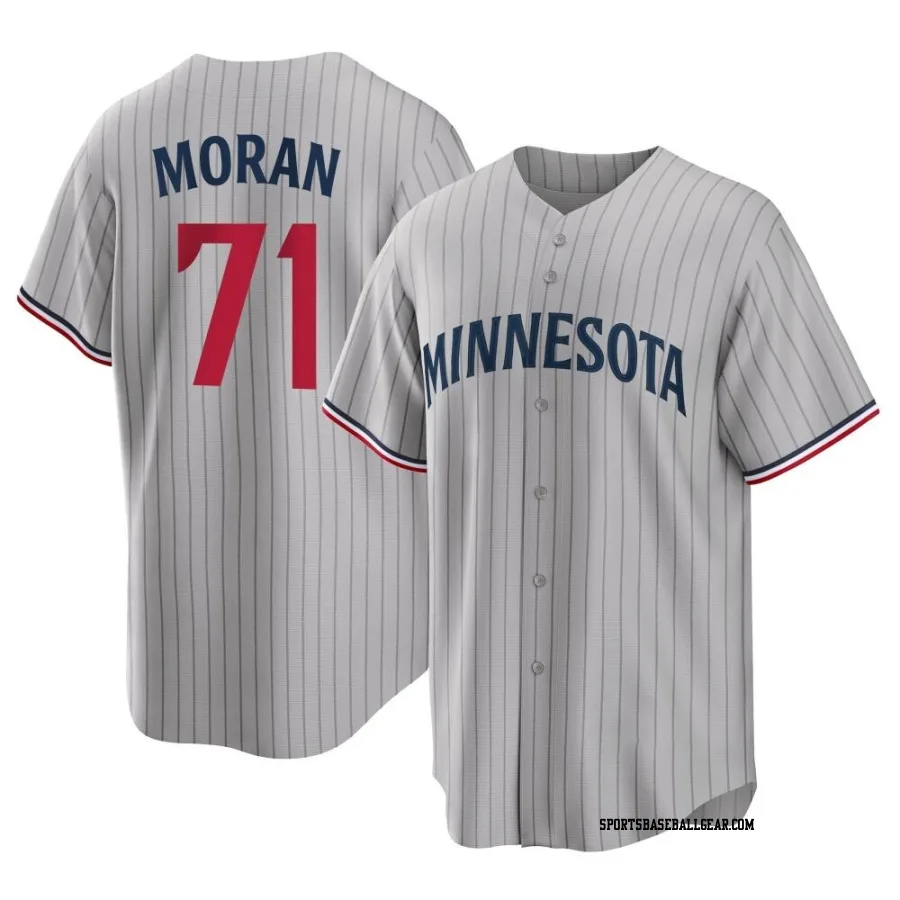 Jovani Moran Youth Minnesota Twins Gray Replica Road Jersey
