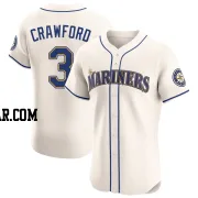 J.P. Crawford Men's Seattle Mariners Cream Elite Alternate Jersey