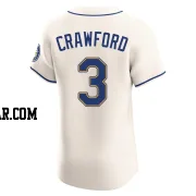 J.P. Crawford Men's Seattle Mariners Cream Elite Alternate Jersey