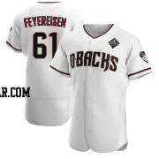 J.P. Feyereisen Men's Arizona Diamondbacks White Authentic Crimson Home 2023 World Series Jersey