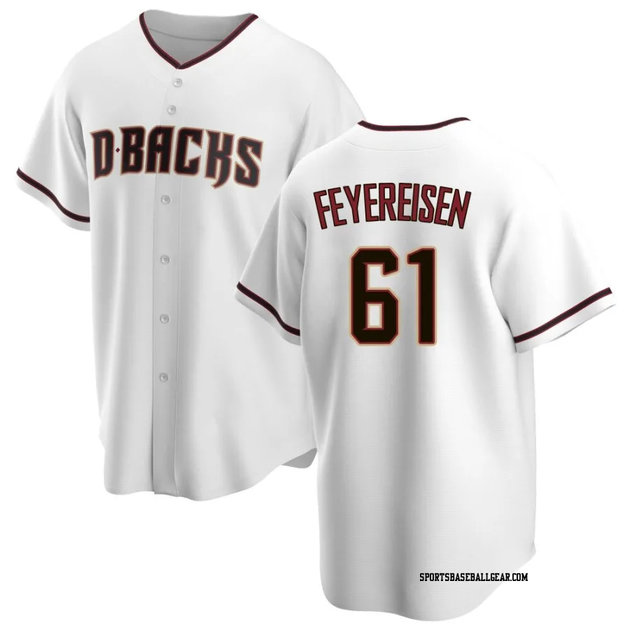 J.P. Feyereisen Men's Arizona Diamondbacks White Replica Home Jersey