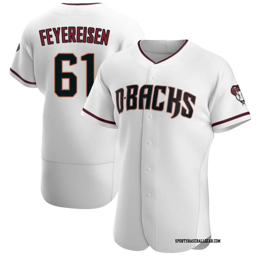 J.P. Feyereisen Men's Arizona Diamondbacks White/Crimson Authentic Home Jersey