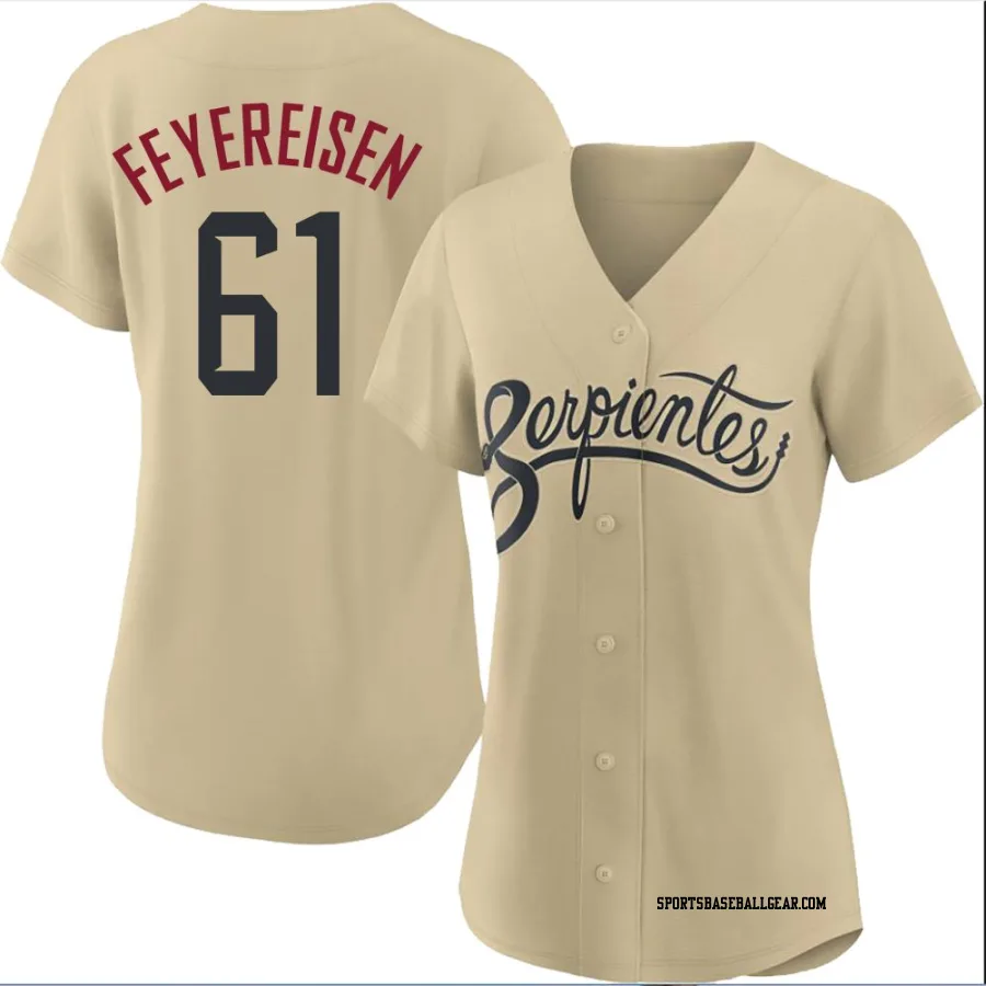 J.P. Feyereisen Women's Arizona Diamondbacks Gold Replica 2021 City Connect Cool Base Jersey