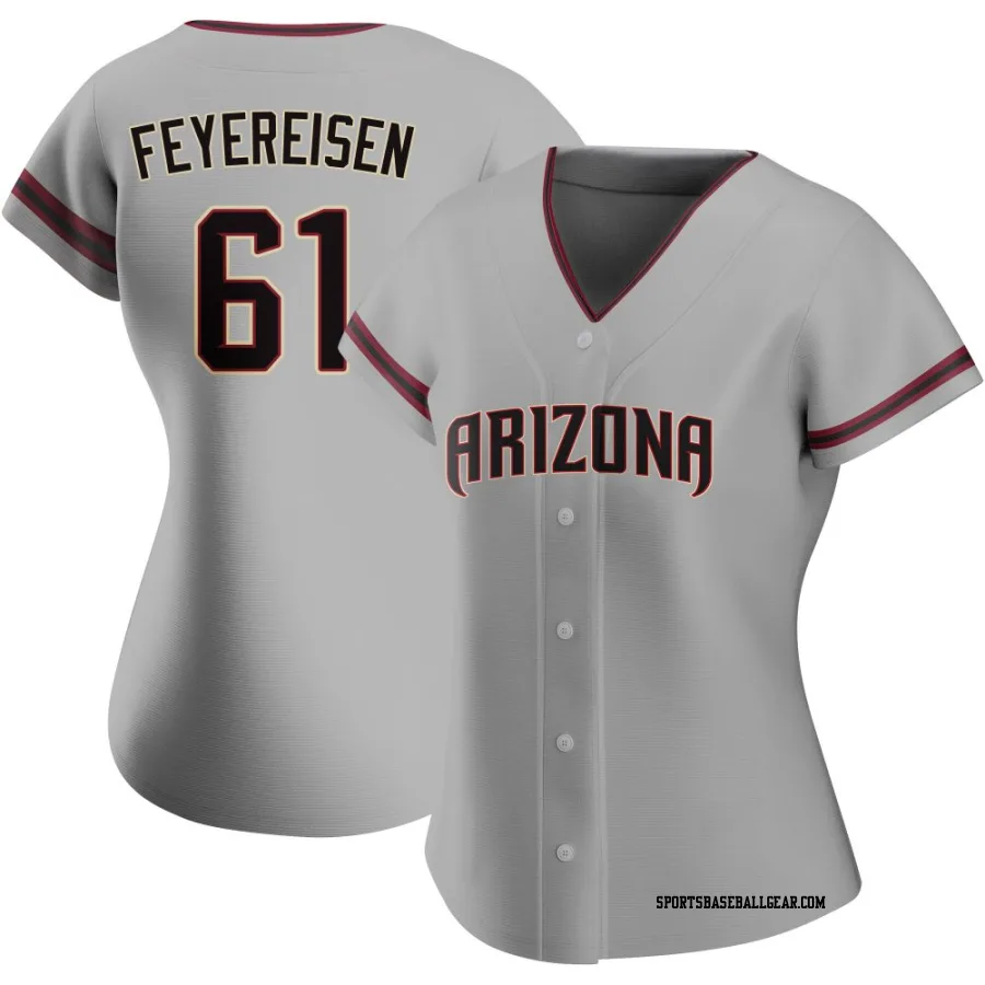 J.P. Feyereisen Women's Arizona Diamondbacks Gray Replica Road Jersey