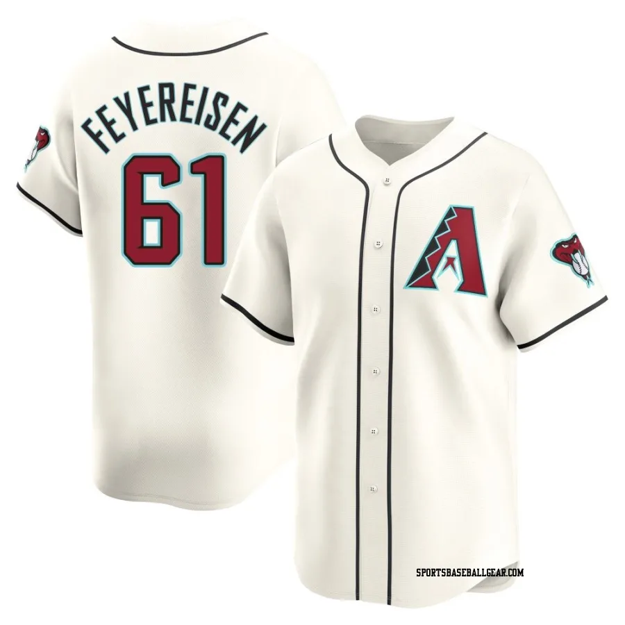J.P. Feyereisen Youth Arizona Diamondbacks White Limited Home Jersey