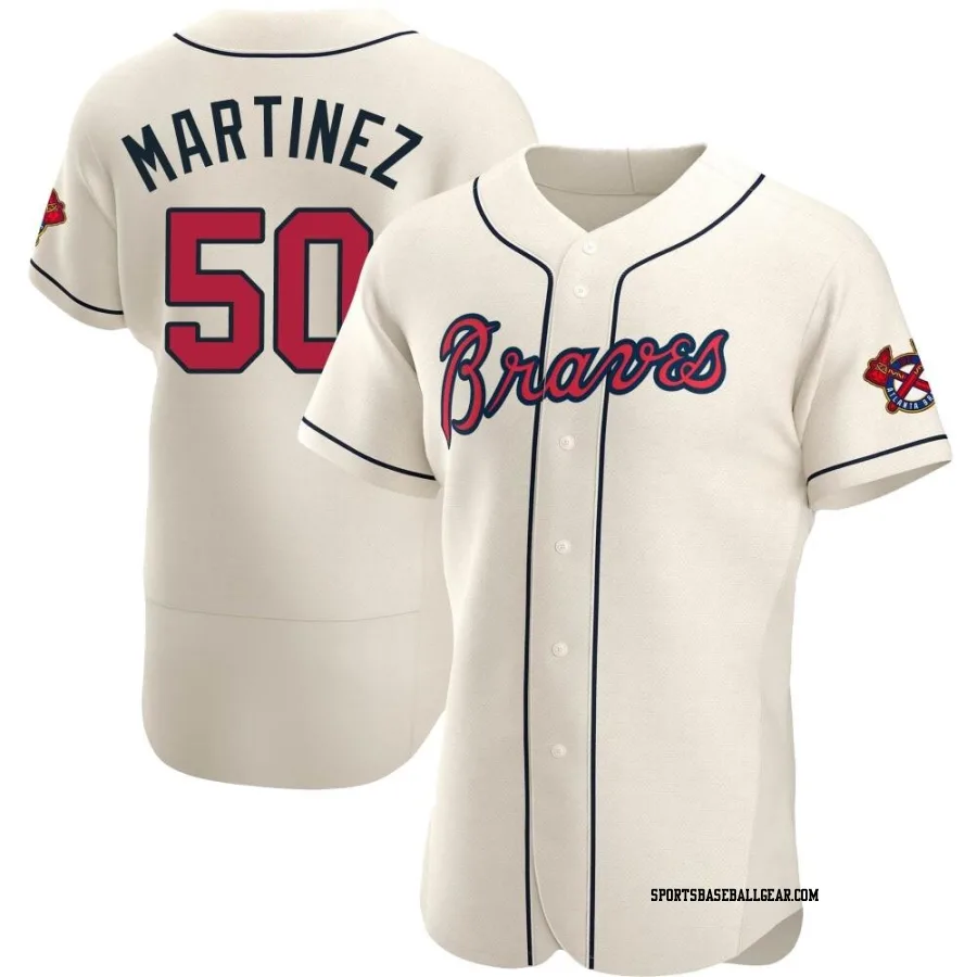 J.P. Martinez Men's Atlanta Braves Cream Authentic Alternate Jersey