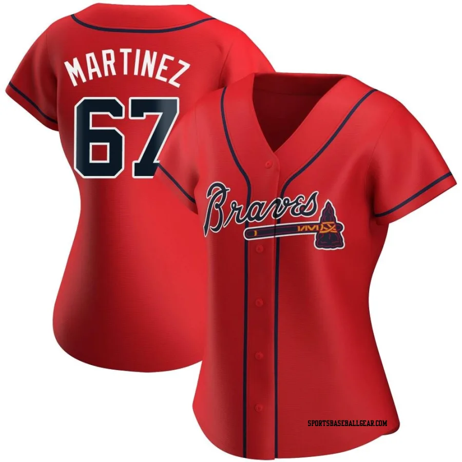 J.P. Martinez Women's Atlanta Braves Red Authentic Alternate Jersey