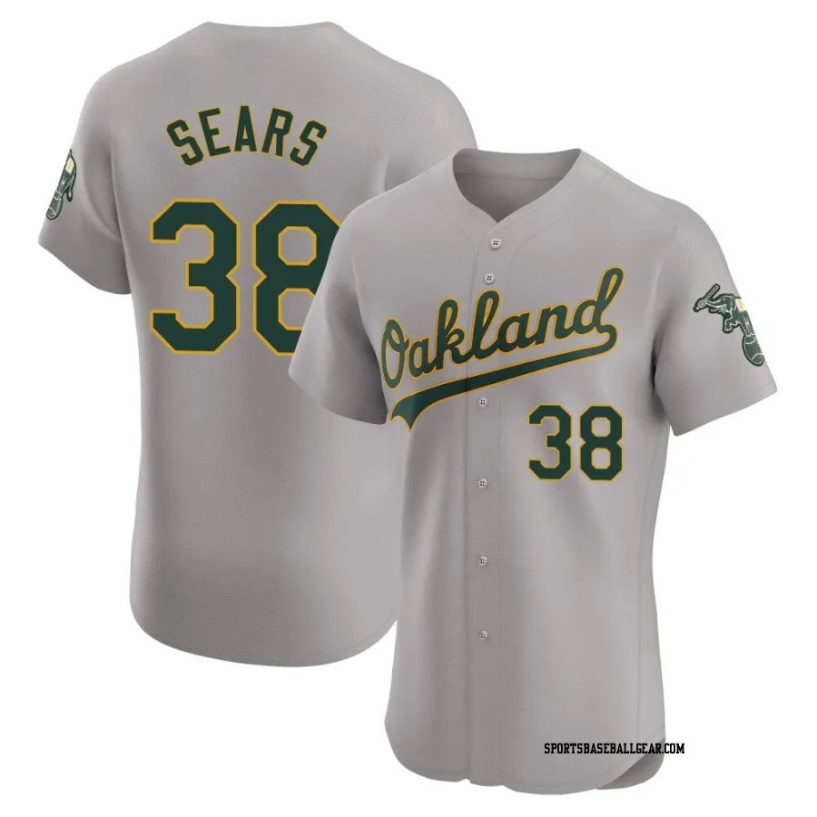 JP Sears Men's Oakland Athletics Gray Elite Road Jersey
