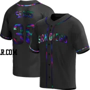 JP Sears Men's San Diego Padres Black Holographic Replica Alternate Jersey