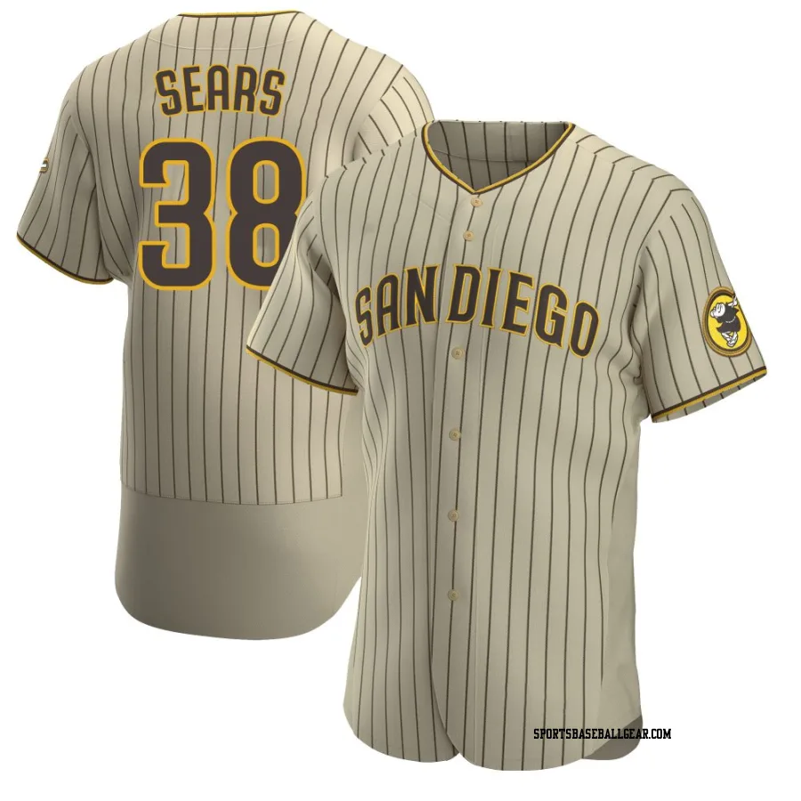 JP Sears Men's San Diego Padres Tan/Brown Authentic Alternate Jersey