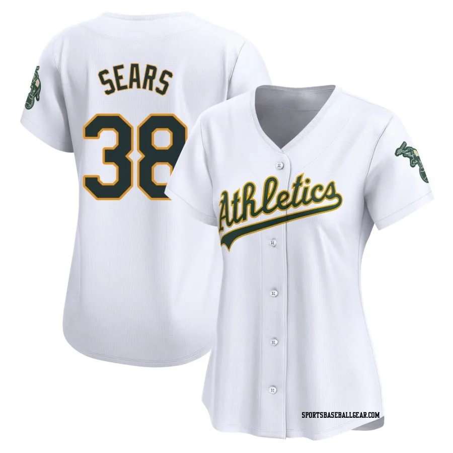 JP Sears Women's Oakland Athletics White Limited Home Jersey