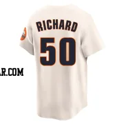J.R. Richard Men's Houston Astros Cream Limited Throwback Cooperstown Collection Jersey