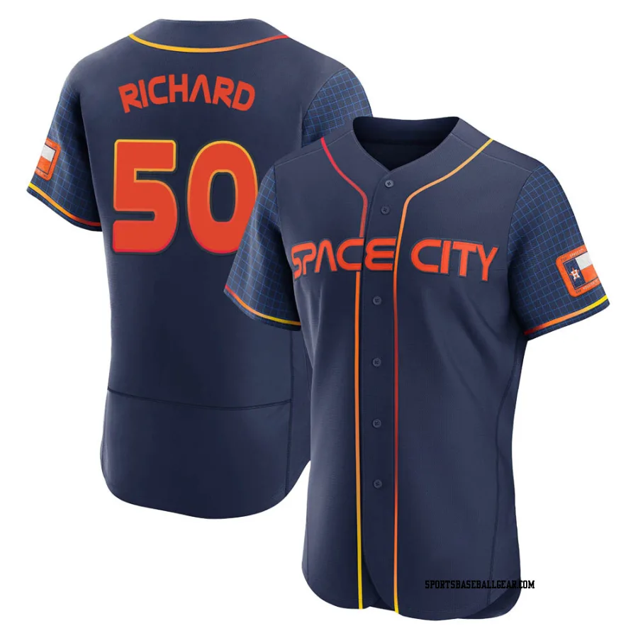 J.R. Richard Men's Houston Astros Navy Authentic 2022 City Connect Jersey