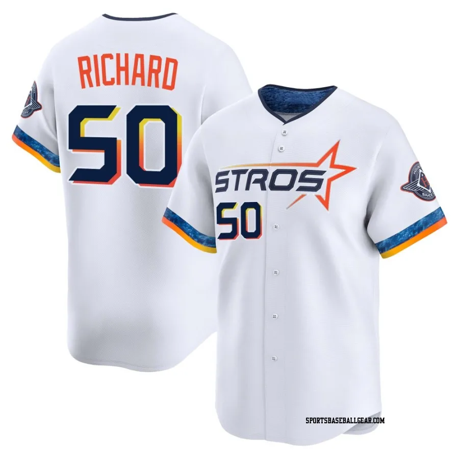 J.R. Richard Men's Houston Astros White Limited 2025 City Connect Jersey