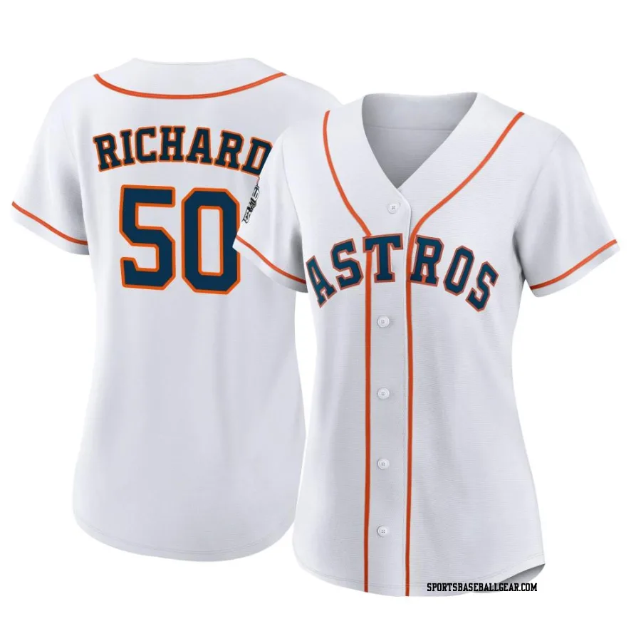J.R. Richard Women's Houston Astros White Authentic 2022 World Series Home Jersey