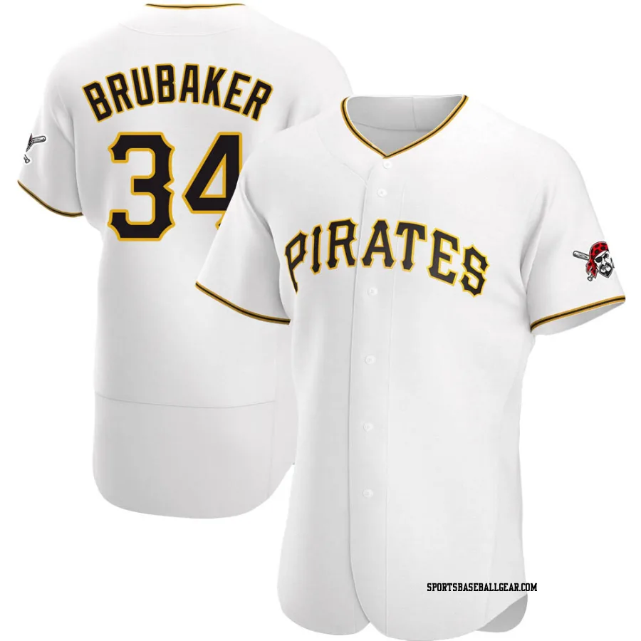 JT Brubaker Men's Pittsburgh Pirates White Authentic Home Jersey