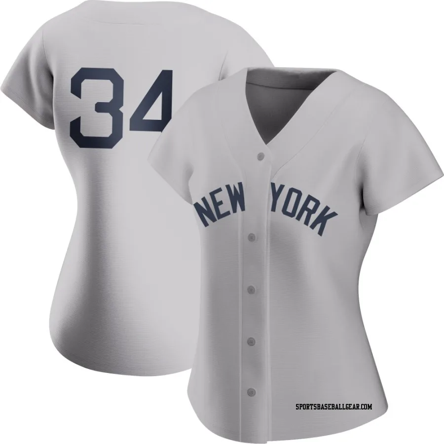 JT Brubaker Women's New York Yankees Gray Authentic 2021 Field of Dreams Jersey